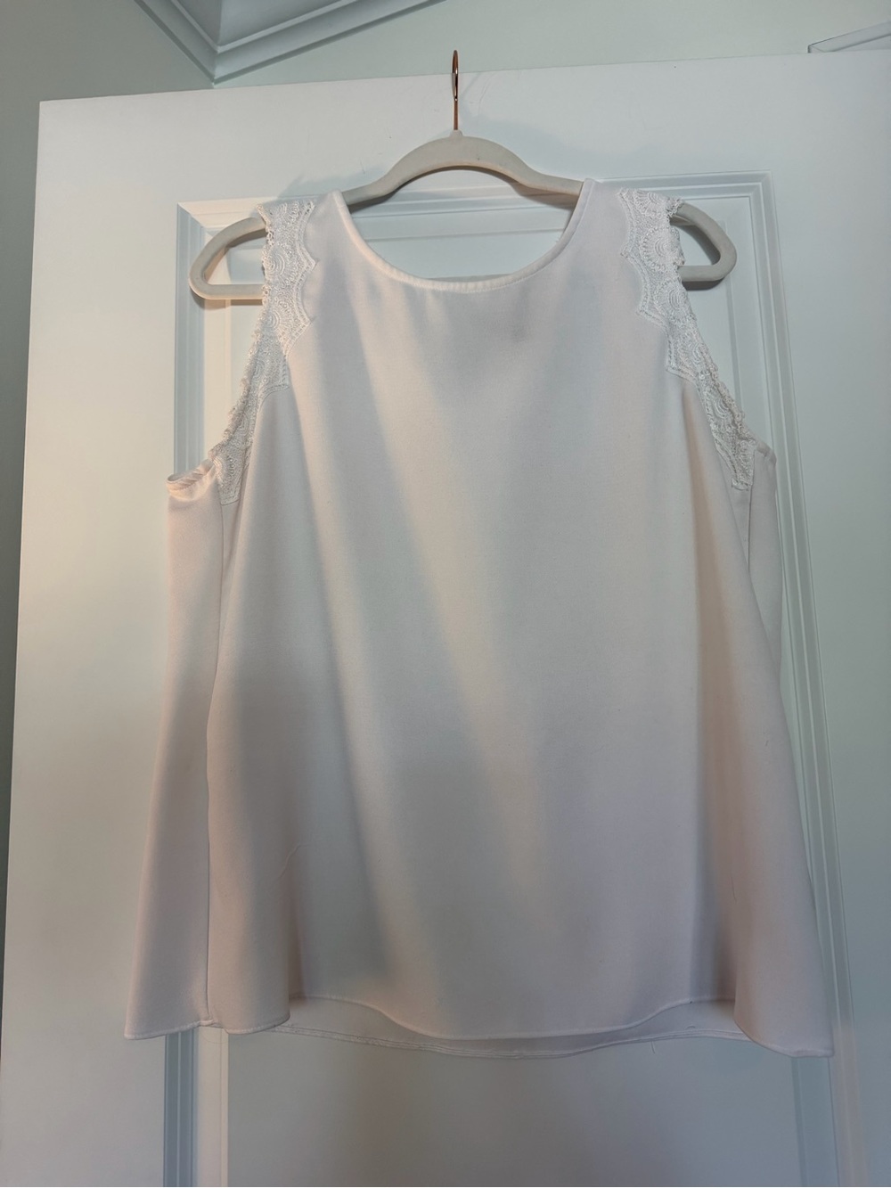 Worthington Cream Lace-Trim Sleeveless Camisole